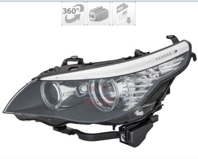 HELLA 1EL164907-001 Far Sol Bı Xenon Bmw E60 Lcı 07>09 63127177751