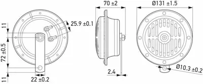 HELLA 3CB 004 811-132 Superton Set Korna 24v Set 4811132