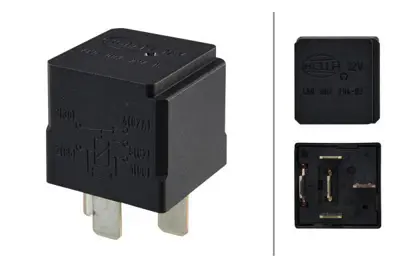 HELLA 4RD007794-021 Mını Role (Degıstırıcı) 12v 30a 5 Pınlı Braketsız Crafter Sprınter 71BG10B926AA, 27DAC7687, 21050374721020, 2121374721000, A0005455505, A0005458305, A0008210163, A0009828123, A0009828323, A0015429219