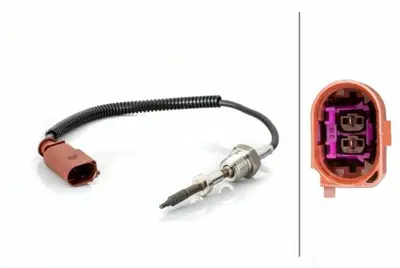 HELLA 6PT 014 494-721 Egzoz Sicaklik Sensoru Kahverengi A4 08>12 A4 Allroad 10>16 A5 Q5 09>12 Caha Cahb 3L906088E