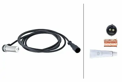 HELLA 6PU230048-331 Abs Sensörü Ön Kampana Tıp ( 2000 Mm )( Spıral Korumalı ) Mercedes Axor 4140 Actros