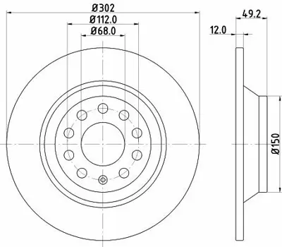 HELLA 8DD 355 111-181 Vw Dısk Audı A6 Arka 2004 2.0 Tdı 4F0615601E