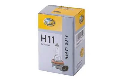 HELLA 8GH008358-241 Ampul Sıs Farı 24v  70w  H11-Halojen Pgj19-2  Daf-Mercedes-Renault Trucks-Volvo 75820120000, 75820120000, 75820120000