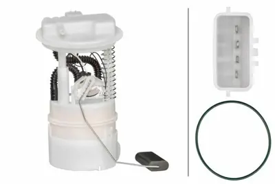 HELLA 8TF358106-091 Yakıt Pompası Samandıralı Mıcra K12 02>10 - Note 06>13 17040AX000, 17040AX01A, 17040AX010, 170409U01B, 170409U01C, 170401KA0A, 170401HJ0A, 170401AA0B, 170401HJ0B, 986580162