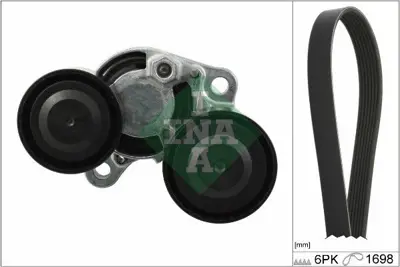 INA 529 0206 10 V Kayis Gergi Kutugu + Kayis BMW F10 F20 F22 E90 F30 E92 F34 F32 F36 F01 F07 E84 F25 F26 F16 F15 N47n N57 (6pk1700) 8512067, 8519128