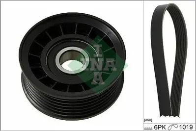 INA 529 0232 10 Alternator Kanalli Kayis C Max 10  > B Max 13  >1 4 16v - 1 6 16v Fiesta Fusion 5M5Q6C344AA