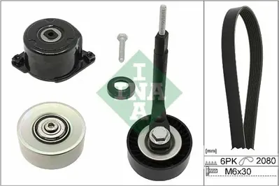 INA 529031410 V Kayıs Seti Sarj Bmw E46 E60 E83 E53 11287786075, 1013202, 3023801, 3935008, 4160169, 4335876, 4600280, 6811351, 93BB6C301BD, 93BB6C301BE