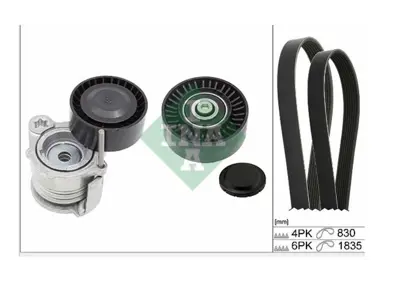 INA 529035910 V Kayıs Sarj Seti 4pk830 6pk1835 Makara Gergi Bmw E87 E90 E91  11237787304