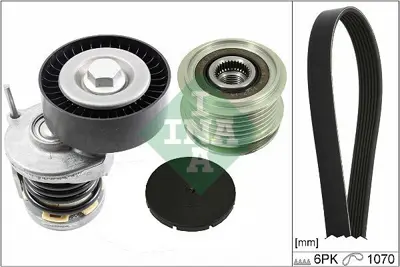 INA 529 0475 20 Kanallı V Kayıs Seti A1 A3 Q3 Alhambra Ibıza Leon Toledo Fabıa Octavıa Roomster Rapıd Superb Yetı Beetle Caddy Cc Eos Golf Vı Jetta Passat Sharan Touran Tıguan 1.6 2.0tdı Cbaa Cbbb Cayb Cayc Cfhc 038903315AH