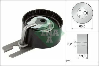 INA 531 0555 10 Eksantrik Gergi Rulmanı P206-207-307-308-407-Partner-Bıpper-Focus-Fıesta-Jumpy-Xsara 1.4hdı-1.6hdı 2S6Q6B217AE