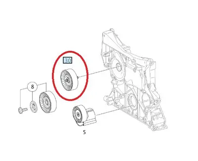 INA 532 0401 30 Kayis Gergi Rulmani W203 02>07 Cl203 02>08 W204 07>14 C209 02>09 W211 02>08 R171 04>11 A2712060019