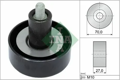 INA 532 0657 10 V Kayıs Gergi Rulmanı 1754054L00000, 1754078K00, 166200W131, 1662022034, 1662022031, 1662022032, 166200W130, 1662022033, 252882F000, BT4Z6B209B
