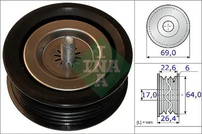 INA 532 0671 10 Eksantrik Gergi Rulmanı A6512000670