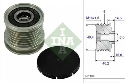 INA 535 0001 10 Alternatör Gergi Rulmanı Alternatör Kasnağı Golf3-Passat-Crafter 1.9-2.0 Tdı 1y-Aaz-Afn-Cktb 028903119P