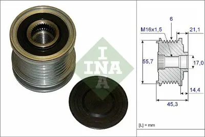 INA 535 0036 10 Alternatör Kasnağı 06B903119A