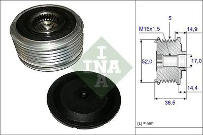 INA 535012910 Alternator Kasnağı A-Class W169 04>12 B-Class W245 05>11 2661540902