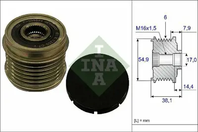 INA 535 0176 10 Alternatör Kasnağı 504280012