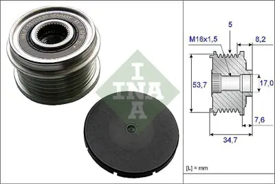 INA 535021110 Şarz Dinamo Kasnağı Corsa D Meriva B A12-14xerxep 1204184, 13266813