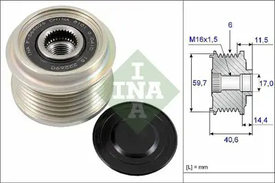 INA 535022710 Alternator Kasnağı Astra J A17dtc - A17dte - A13dte 13500186