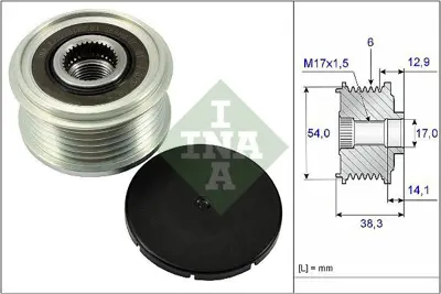 INA 535 0264 10 Alternator Sarj Dınamo Kasnağı 208 2008 308 T9 301 C3 Iıı C3 Pıcasso C4 Iı Ds4 C4 Cactus C-Elysee Ds 9806007480