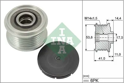 INA 535 0304 10 Alternatör Kasnağı 3640951, 9678178280