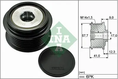 INA 535 0313 10 Alternator Kasnağı Insıgnıa A A28net - Jaguar S-Type 2.7d 4R8310300AB, 55567913, C2C20533