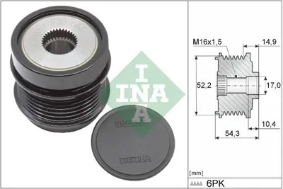 INA 535 0342 10 Alternatör Kasnağı A0009069305