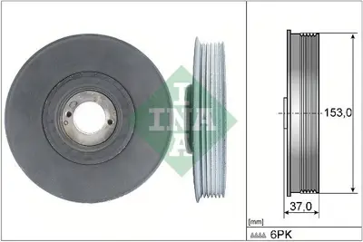 INA 544 0039 10 Krank Kasnağı 515V6, 9681761480