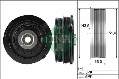 INA 544 0069 10 Krank Kasnagi Bmw E46 E39 M47 11232247565