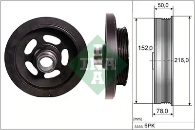 INA 544 0111 10 Krank Kasnagi (Om611 Om612 Om646 Om647) W203 03>07 Cl203 03>08 W210 98>02 W211 02>08 Sprinter 00>06 A6110301703
