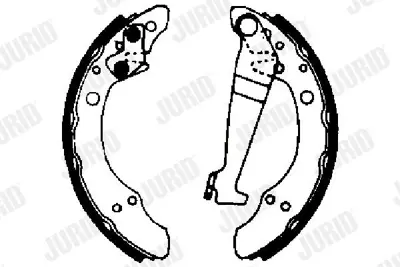 JURID 361260J Fren Pabuç Balata Vw A100-A80   200x40 115331140, 115331141, 115331142, 115331143, 115331144, 171609525A, 171609526A, 171609527F, 171609528F, 171611051A