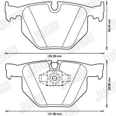 JURID 573228JC Fren Balatası Arka 34216761285