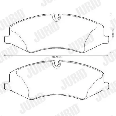 JURID 573333JC Fren Balatası Ön LR021253