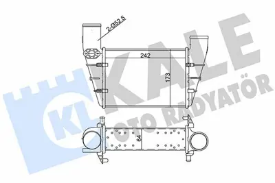 KALE 341900 Turbo Radyatoru (Intercooler) Passat A4 A6 1,8t 1,9tdı 00>05 58145805H