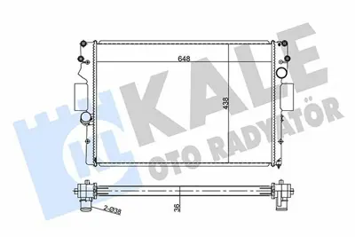 KALE 341985 Motor Su Radyator Iveco Daıly Iıı - Iv 35c12v - P 35s12 V 35s12v - P 06> (Brazıng) (Mt) (650×439×36) 504045489, 504084141, 2042024, 8MK376774431, 8MK376774434, 61981
