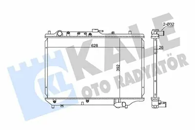 KALE 342010 Motor Su Radyatoru Mazda 323 90>94 Manuel B55715200B, B55715200D, B61L15200B, B61N15200C, B65715200C, B6S715200A, B6S715200F, BP0215200F, BP2615200D, BP2615200G