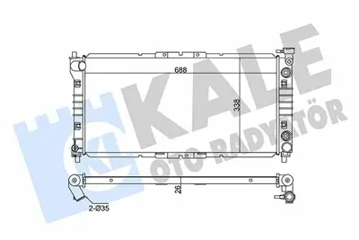KALE 342025 Radyator 626 Iv Hatchback - 626 V - Mx6 1 8 - 2 0 91 02 FS2015200E, FS2015200D, FP5915200, FSJ215200, FS2015200H, FS2015200G, FS201500H, FS2015200F, B69G15200B, FS2015200EG