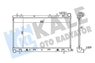 KALE 342105 Radyator Forester 2,0 - 2,5 02+ 45111SA030, 45111SA031