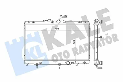 KALE 342170 Radyator Corolla - Corolla Compact - Lıftback - Wagon 1,4 - 1,6 00 02 164000D070