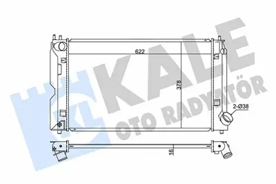 KALE 342205 Su Radyatörü 164000G020, 164000G030, 164000G031, 1640027040, 16410YZZ11, 164000G021, 1640000230, 164000D120, 164000D200, 164000D210