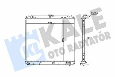 KALE 342315 Radyator Navara - Np300 - Pathfinder 2 5 Dci 2 5 Dci 4wd 05+ 21410EB30A, 21410EB31A, 21460EB31A, 21460EB31B, 21410EB00B, 21410EB31B, 21460EB30A, 1213066, 8MK376790311, 68717