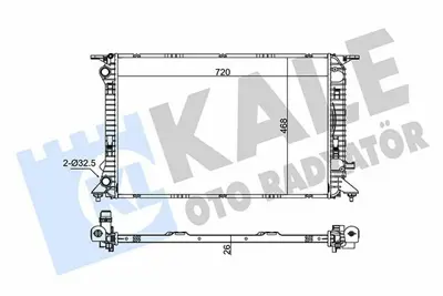 KALE 342340 Motor Su Radyatoru A4 - A5 - A6 - Q3 - Q5  1 8 Tfsi - 2 0 Tdi - 2 0 Tfsi - 2 0 Tdi Ouattro 07> 8UD121251