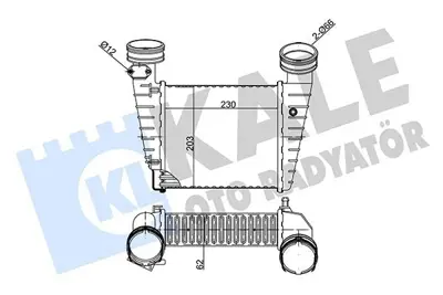 KALE 342375 Turbo Radyatoru Passat 1 8t 20v 00>05 Superb 02>08 3B0145805E, 3B0145805H, 3B0145805M, 3B0145805N, 8D0145805D, 3B0145805D, 8D0145805C, 8D0145805, 38906051D, 3B0422887