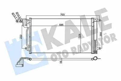KALE 342395 Klima Radyatoru Kondanser Polo Audi A1 1 0 - 1 2 - 1 4 - 2 0tfsi 1 4benz - 1 6tdi 09> (615×334×16) 6R0820411D, 6R0820411G, 6R0820411H, 6R0820411J, 6R0820411A, 6R0820411Q, 6C0816411B, 6C0816411A, 6C0816411C, 6RD820411A