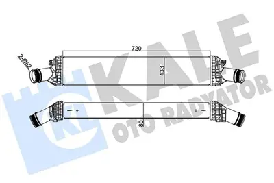 KALE 342400 Turbo Radyatoru (720×134×76) Audi A4 A5 A6 A7 A8 Q5 2 7tdi - 3 0tdi 08> 8K0145805E