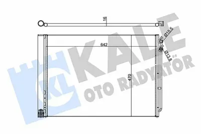 KALE 342415 Klima Radyatoru Bmw F10 F01 N47 N57 B47 B57 64509149395, 64509255983, 64509391489, 64534247809, 64549248173, 64509389417, 9255983, 9248173, 9391489, 9389417