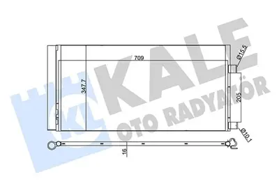 KALE 342450 Klima Radyatörü 342450 Laguna-Iıı Latıtude 1.5dcı 2.0 (Kurutucu İle) 921000002R, 921100002R, 8660003628, DCN23032, 8093067, 8FC351304241, 8FC351304244, 940034