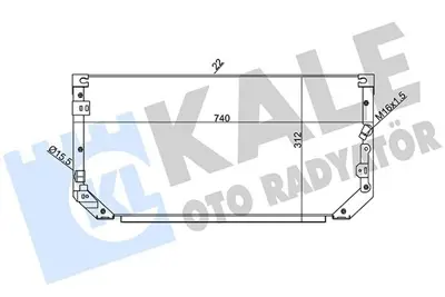 KALE 342465 Klima Radyatoru Toyota Corolla Ae111 Kasa 1998 2002 (740×318×22) 88460-12480