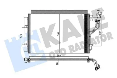 KALE 342525 Klima Radyatoru Benzinli Hyundai Elantra 2011> I30 2012> 976063X000