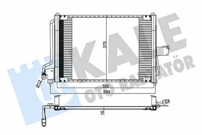 KALE 342570 Klima Radyatoru Astra F 92> 98 1618012, 52464309, 52460417
